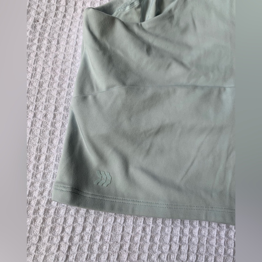 All in Motion Longline Cropped Tank Sport Bra Light Medium Support Mint Green XL - Picture 7 of 12